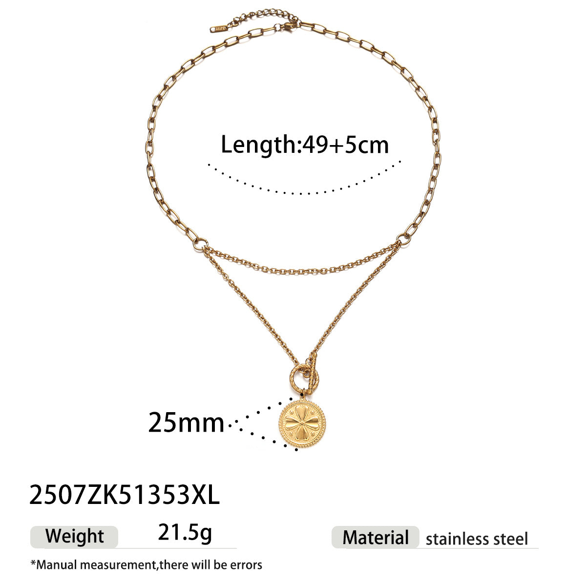 Clover Talisman Necklace – Divine Symbol of Fortune and Protection