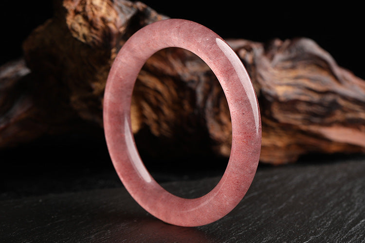 Strawberry Fields Forever – Mystical Quartz Bangle of Dreams and Eternity