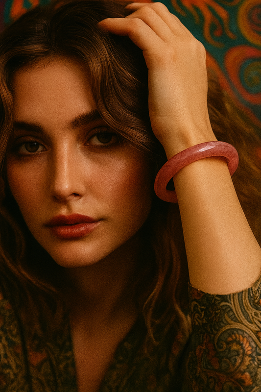 Strawberry Fields Forever – Mystical Quartz Bangle of Dreams and Eternity