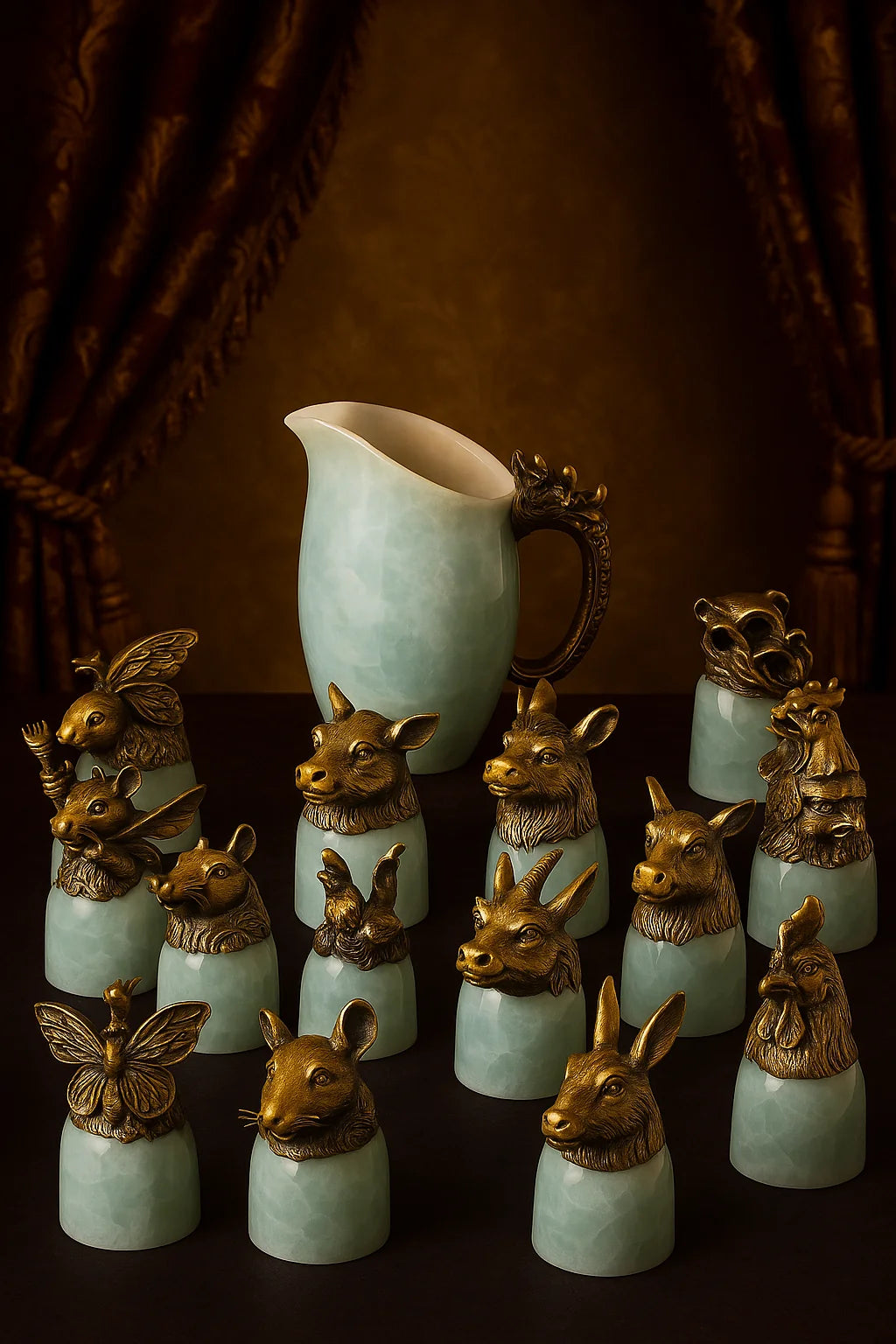 Yuanmingyuan Zodiac Heads Wine Cup Set