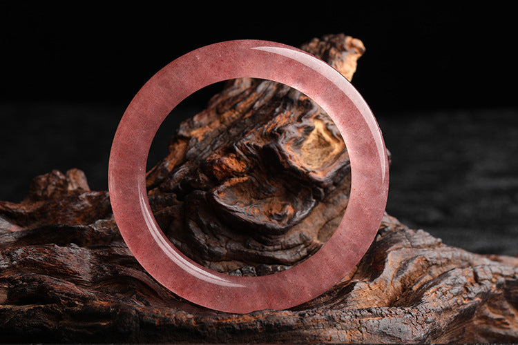 Strawberry Fields Forever – Mystical Quartz Bangle of Dreams and Eternity